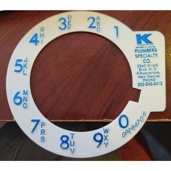 Kohler of Kohler Large Rotary Telephone Dial Ring BRANDED KK Mark Vintage - Picture 1 of 7